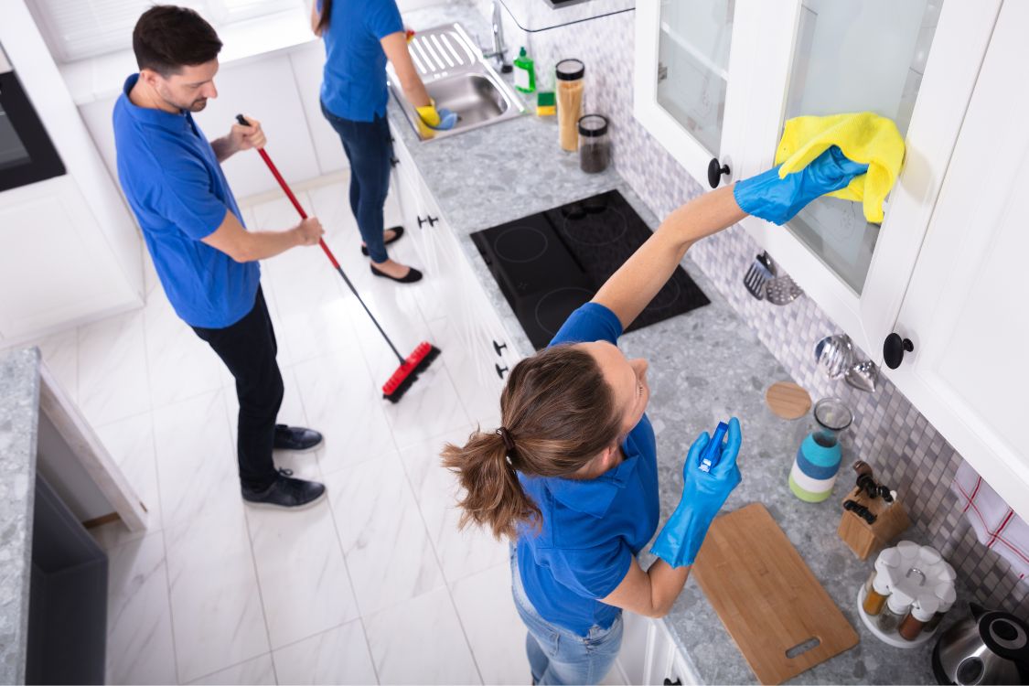 Professional team of The Sunshine Cleaners performing deep cleaning service in a Palma Ceia home, showcasing their expertise and attention to detail in ensuring a spotless environment.