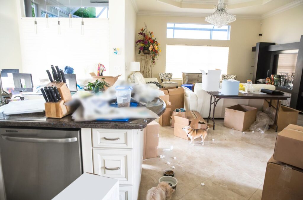 A Sunshine Cleaners professional performing move out cleaning in New Tampa, FL, ensuring a spotless finish for a stress-free move.